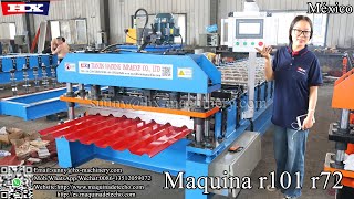 Maquina acabadora de laminas r101 roofing sheet machine [upl. by Inaffets]