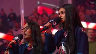 Winnipeg Jets  National Anthem in Both Punjabi and English [upl. by Assecnirp]