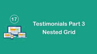 Responsive Design in Arabic 17  Testimonials Part 3  Nested Grid [upl. by Belden786]