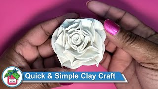 Polymer Clay Rose [upl. by Anak880]