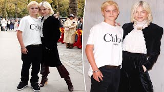 Selma Blair takes lookalike son Arthur as her front row date to Paris Fashion Week [upl. by Navetse73]