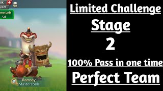 Lords mobile Limited Challenge Crazy Chef Stage 2Mastercook Limited Challenge Stage 2 [upl. by Thorley921]