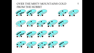 misty mountains cold the hobbit 12 hole ocarina tabs tutorial [upl. by Rozelle]