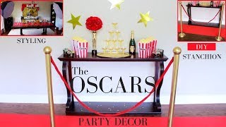 The Oscars Party Decor Ideas  DIY Stanchion  DIY Oscar Statue [upl. by Lletnom209]