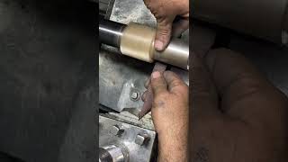 Steel Shaft Cleaning in Sand Paper shortsvideo automobile steel [upl. by Uhej]