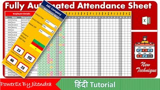 Fully Automated Attendance Sheet in Excel  Attendance Sheet in Excel [upl. by Lede]