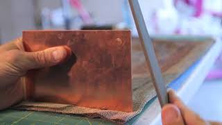 Prepping Copper for Intaglio Printmaking [upl. by Nodnarg878]