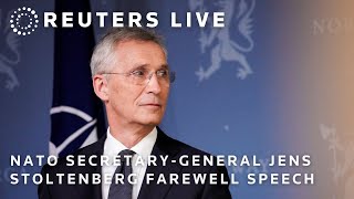 LIVE NATO SecretaryGeneral Jens Stoltenberg gives farewell speech [upl. by Nosraep]