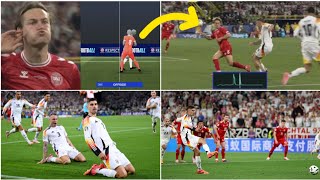 Kai Havertz penalty goal vs Denmark for controversial hand ball amp Denmark goal disallowed v Germany [upl. by Acinyt83]