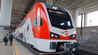 Caltrain Stadler KISS EMU Train 228 Southbound ride from San Mateo to Redwood City [upl. by Blakelee]