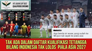 KARENA TAK ADA DALAM DAFTAR KUALIFIKASI INDONESIA DIKIRA TAK LOLOS PIALA ASIA 2027 [upl. by Lanos634]