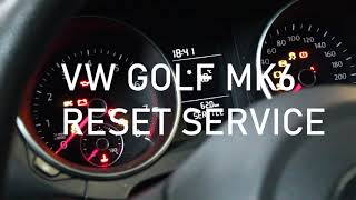 VW Golf 6 HOW TO RESET SERVICE [upl. by Settera587]