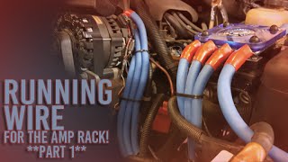 RUNNING WIRE FOR THE AMP RACK  Part 1 [upl. by Angi]