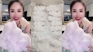 ASMR WHITE ICE EATING  FREEZER FROST SCRAPING AND EATING [upl. by Eedyah]