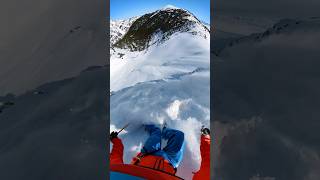 Big cliff in Jackson hole backcountry skiing extremesports [upl. by Saito362]