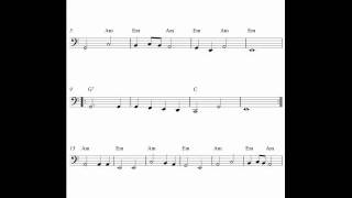 Free cello sheet music notes  Song Of The Volga Boatmen [upl. by Ardyth]