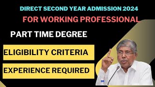 DSE 2024 PART TIME DEGREE ADMISSION FOR WORKING PROFESSIONALELIGIBILITY amp PROCESS [upl. by Veejar]