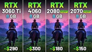 RTX 3060 Ti vs RTX 4060 vs RTX 2080 SUPER vs RTX 2070 SUPER  Test in 12 Games in 2024 [upl. by Mchail]