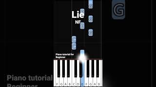 Lie ｜NF｜Easy piano tutoriallieNF [upl. by Dominik]