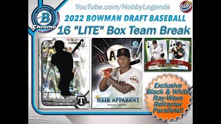 2022 Bowman Draft Lite 1 Case 16 Box Team Break 1 eBay 071524 [upl. by Ande]