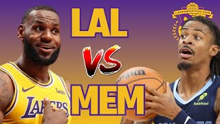 LIVE Lakers vs Grizzlies [upl. by Essenaj]