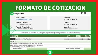 💵 Plantilla Cotización y presupuestos en Excel [upl. by Lenaj]