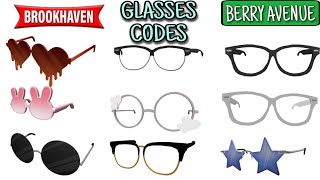 Roblox Glasses codes  Roblox accessories codes for Brookhaven Berry Avenue and Bloxburg [upl. by Leahcim]