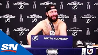 FULL Nikita Kucherov Postgame Press Conference On Canadiens Fans Vasilevskiy And Stanley Cup Win [upl. by Naquin]