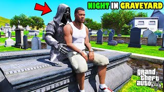 Franklin Spending a Night Alone in Scary Graveyard Challenge in GTA 5  SHINCHAN and CHOP [upl. by Budd328]