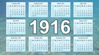 Calendar 1916 [upl. by Il]