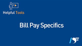 How to Use Bill Pay in Online Banking [upl. by Toole]