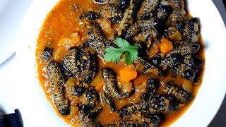 mopani worms masonja recipe [upl. by Negaem]