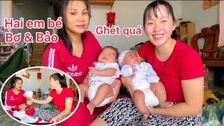 Hôm nay Hiền bế Con lên nhà Mai chơi Hiền nhận được quà từ ông bà cô chú anh chị Hiền rất Vui [upl. by Ynahpets]