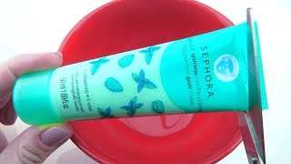 Will it SlimeTesting Peppermint GUM Sephora Face Mask Slime DIY [upl. by Assirral]