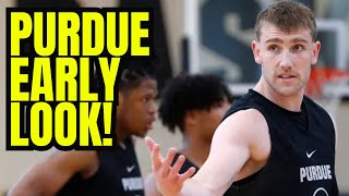 Purdue practice footage reaction  an early look at the 20242025 Boilermakers squad some surprises [upl. by Snashall]