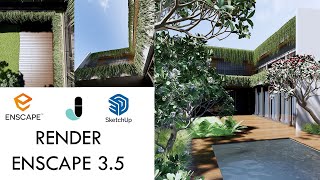 ENSCAPE REALISTIC RENDER SETTING EXTERIOR 17  ENSCAPE 35 [upl. by Shing945]