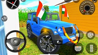 Indian Cars Simulator 3D  Mahindra Thar gadi game 13 Realistic Car Game [upl. by Haimes]