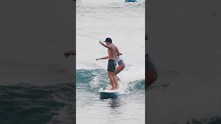 SURF  Lets try this on the wave Tandem surf longboarding [upl. by Angelo809]