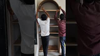 Study Table round shape making carpentry youtubeshorts furniture [upl. by Aniretake]