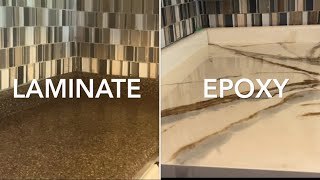 I Used Stone Coat Epoxy To Transform My Laminate Kitchen Countertops [upl. by Humfrid56]