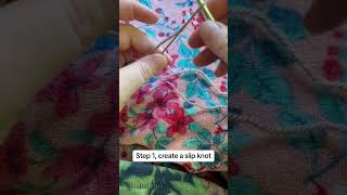 How to crochet a slipknot  crochet slip knot tutorial [upl. by Kinzer]