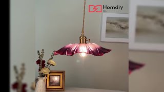 Vintage Flower Shape Glass Pendant Light For Dining Room [upl. by Kcirret266]