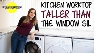 Fitting a Kitchen Worktop Taller than a Window Sill  The Carpenters Daughter [upl. by Madison607]