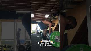 Pullup and hang clean EMOM crossfit emom wod crossfitexercises crossfit [upl. by Tia]