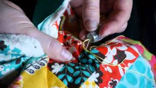 Hand quilting with perle cotton tutorial  SewHappyGeek [upl. by Caye]