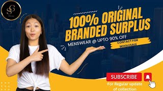 100 original branded surplus menswear clothing at upto 95 discount [upl. by Nyleaj]