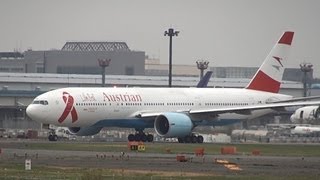 Austrian Airlines quotLife Ballquot Boeing 777200ER OELPC Takeoff from NRT 16R [upl. by Anilac]