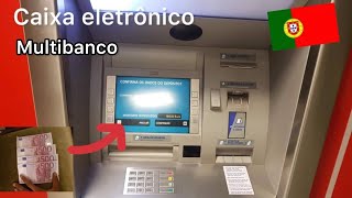 DEPOSITANDO DINHEIRO NO MULTIBANCO CAIXA ELETRONICOEM PORTUGAL NO AEROPORTO DE LISBOA [upl. by Anitnas607]