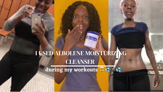 I used ALBOLENE moisturizing cleanser during my workouts 🤯💦🏃🏾‍♀️💦🏋🏾‍♀️🚴🏾‍♀️ [upl. by Gallagher210]