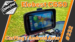 CarPlay und Android Auto zum Nachrüsten fürs Motorrad  Elebest C650  323 [upl. by Nealey]